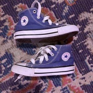 Converse Kids High-Top Sneakers - Classic Blue & White Size 7
